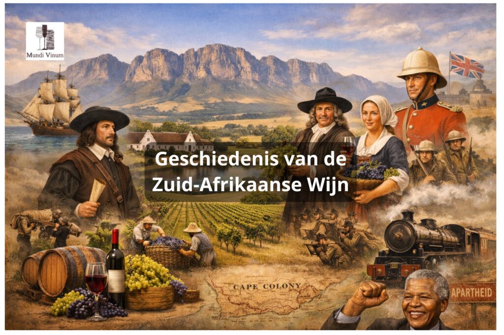 wijnblog : geschiedenis van de Zuid-Afrikaanse wijnbouw Jan van Riebeeck, Simon van der Stel, Franse hugenoten, Britse overheersing, Boerenoorlog en Nelson Mandela